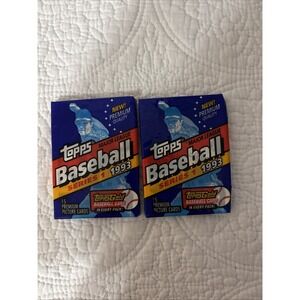 Vintage‎ Two Packs Of Tops, Major League, Baseball Cards Series One From 1993